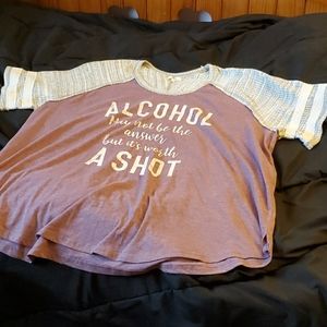 Maurices "Alcohol" graphic tee, size 2X